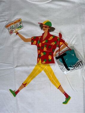 1980s Wm’s Large Tshirt by Castaways - 3-D - Cruise Ship - Shopping
